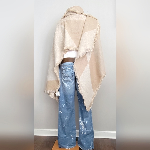 Ecote Asymmetrical Scarf Shawl, Wrap. - Picture 2 of 4